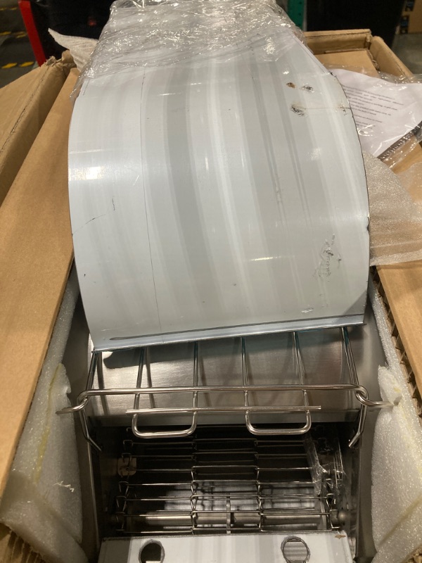 Photo 1 of Dyna-Living Commercial Toaster 150 Slices/Hour Conveyor Toaster Heavy Duty Commercial Toaster for Restaurant 1300W Conveyor Belt Toaster Oven for Bagel Bread 150 PCS/H