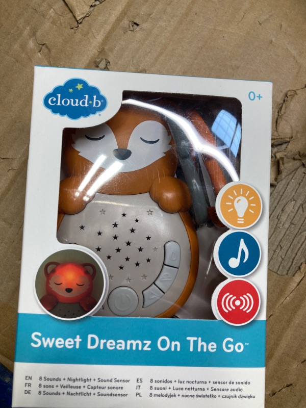 Photo 2 of Cloud b Travel Comforting Sound Machine w/Calming Light | 4 White Noise and 4 Lullabies | Re-Activating Smart Sensor | Sweet Dreamz On the Go™ - Fox Sweet Dreamz on the Go - Fox