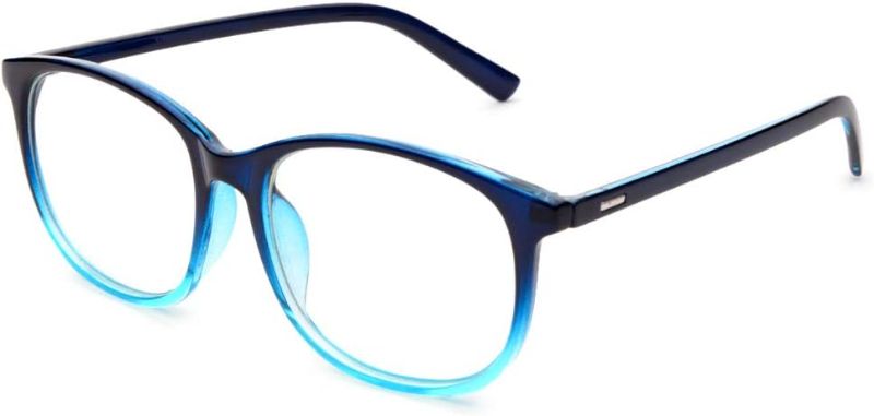 Photo 1 of Jcerki Oversize Frame Nearsighted Glasses-2.50 Strength Short Sighted Men and Women Lightweight Myopia Spectacles Blue -2.5 Diopters