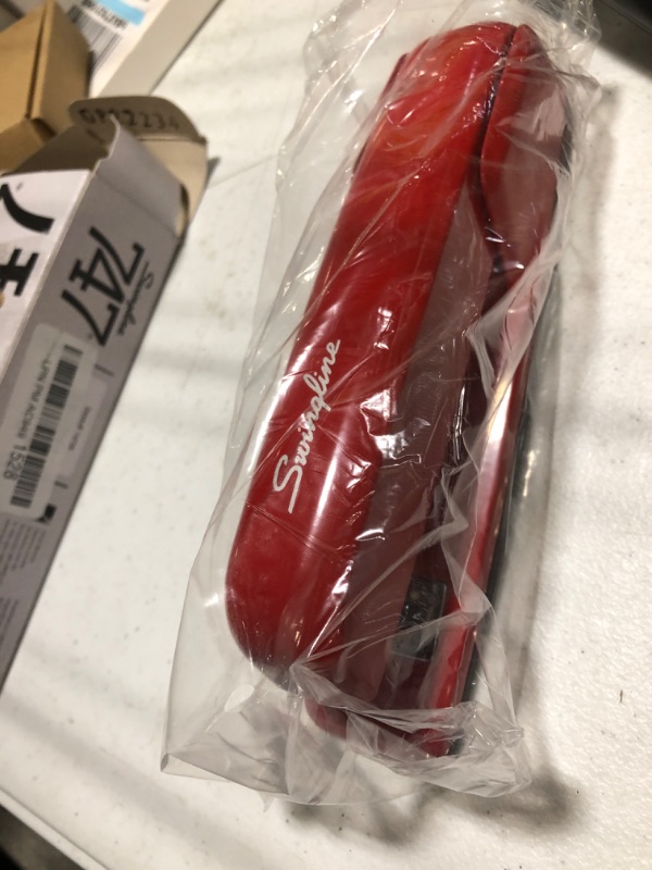 Photo 1 of Swingline Stapler, 30 Sheet Capacity, 747 Business Stapler, Jam Free, Metal, Rio Red (74736)
