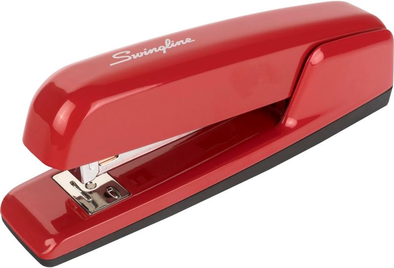 Photo 1 of Swingline Stapler, 30 Sheet Capacity, 747 Business Stapler, Jam Free, Metal, Rio Red (74736)
