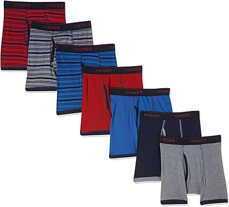 Photo 1 of Hanes Boys' Comfort Flex Fit Sport Ringer Boxer Briefs, Multiple Packs Available Small Assorted 5 - Pack 5