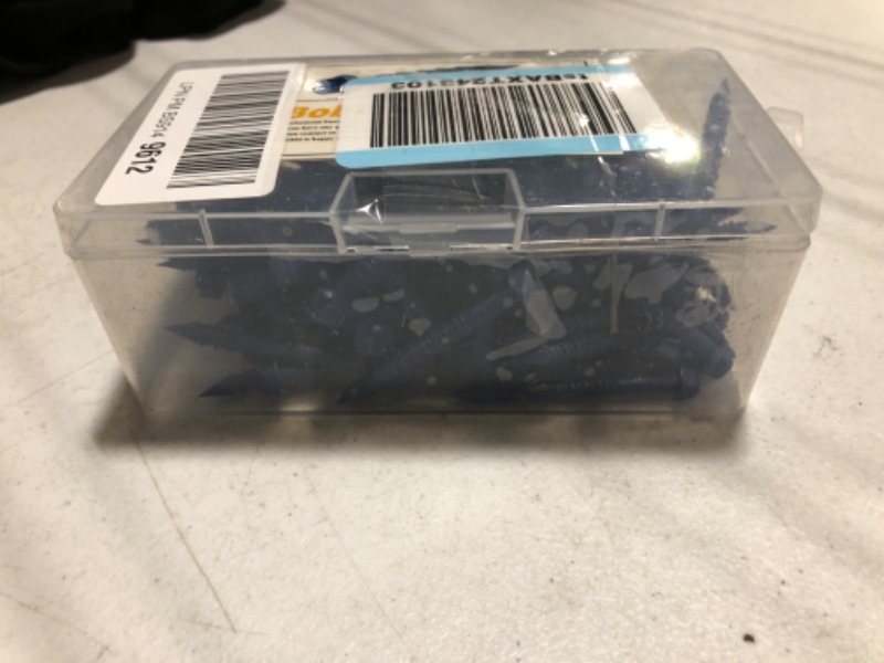 Photo 1 of 1/4 x 2-1/4" Hex Head Concrete Screw Anchor, for Anchoring to Masonry, Block or Brick (100Pcs)