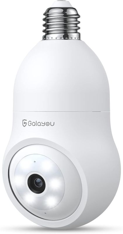 Photo 1 of GALAYOU 360 Light Bulb Security Camera - Socket Wireless for Home Recording Indoor&Outdoor, WiFi Lightbulb Video Surveillance with 2K Resolution, Motion Tracking,Works Alexa
