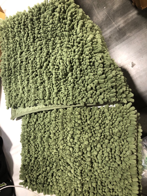 Photo 2 of  2-Pack Noodle Bath Mat with Non-Slip Backing, Sage