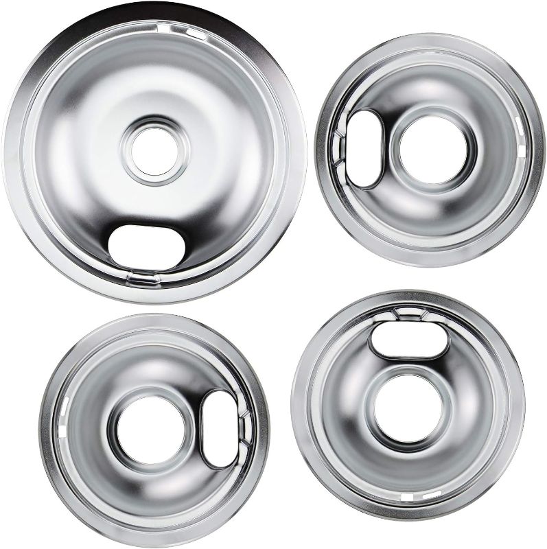 Photo 1 of COZZIVITA WB30M1 WB30M2 GE Electric Stove Burners ReplaChrome Drip Panscement Element and Drip Pans Set - Perfectly Fit GE Hotpoint Electric Range Stove Top GE GE-Black ***STOCK PHOTO***