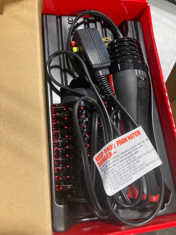 Photo 3 of ***NON FUNCTIONAL*** 
Revlon One Step Volumizer PLUS 2.0 Hair Dryer and Hot Air Brush | Dry and Style (Black) Black Red