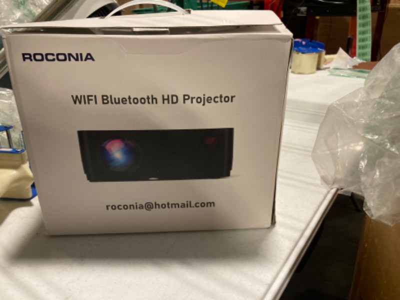 Photo 1 of 5G WiFi Bluetooth Native 1080P Projector[Projector Screen Included], Roconia 12000LM Full HD Movie Projector, 300" Display Support 4k Home Theater,Compatible with iOS/Android/XBox/PS4/TV Stick/HDMI Q611