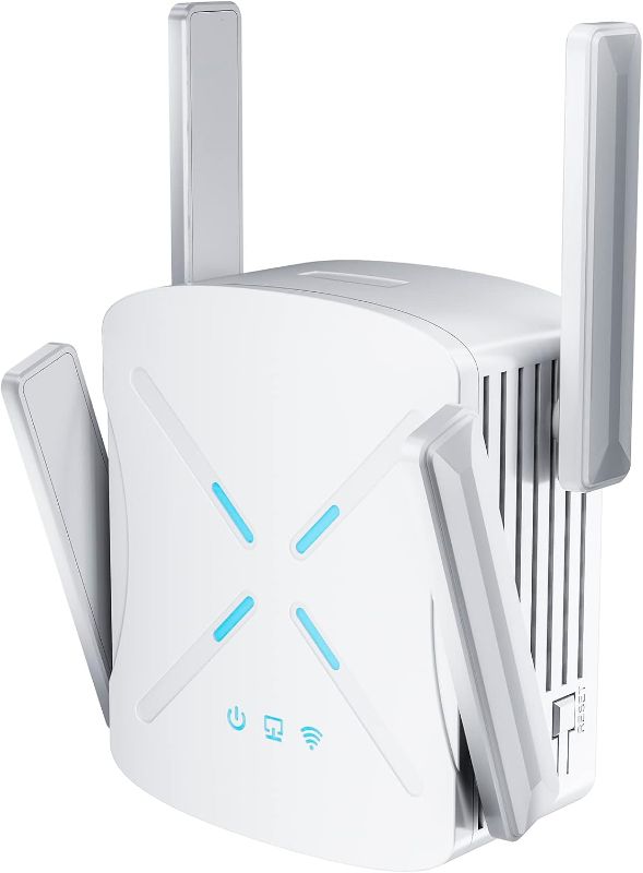 Photo 1 of 2024 WiFi 6 Extender Signal Booster, 2.4Gb/s Speed Longest Range Up to 12,000sq.ft, Internet Repeater with Ethernet Port for Home, Wireless Extendtecc Quick Setup, Dual Band(5GHz / 2.4GHz) (White)
