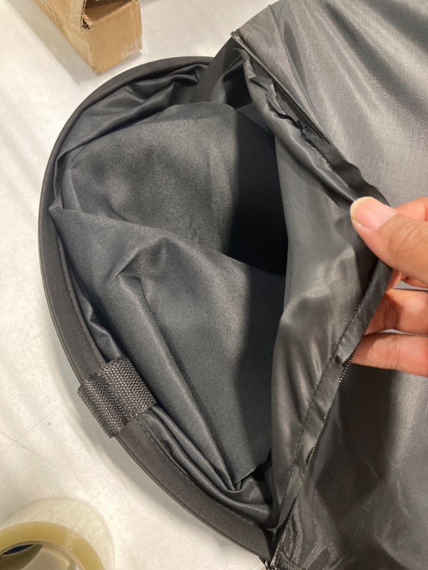 Photo 3 of ***STOCK PHOTO SIMILAR ITEM***Cotton Muslin Black White Collapsible Reflector Backgrounds Portable Collapsible Reversible Photography Backdrop with Carrying Bag