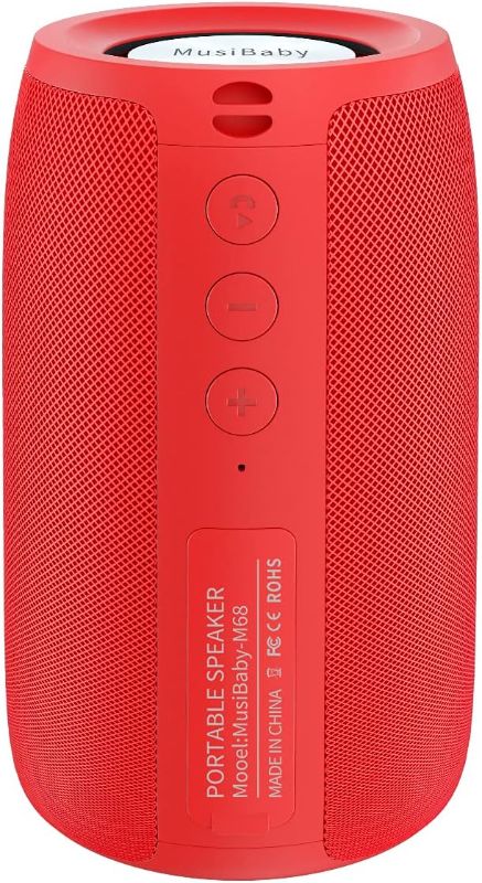 Photo 1 of Bluetooth Speaker,MusiBaby Speaker,Wireless,Outdoor,Waterproof,Portable Speaker,Dual Pairing,Bluetooth 5.0,Loud Stereo,Booming Bass,1500 Mins Playtime for Home&Party,Gifts(Blk)

