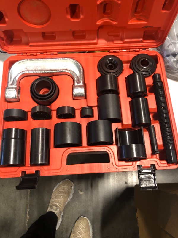 Photo 2 of DAYUAN 21PCS Master Ball Joint Press, Ball Joint Service Kit Upper and Lower Ball Joint Removal Tool Set Installs and Removes Ball Joints, U Joints, Anchor Pins, Designed for 2WD/4WD Vehicle