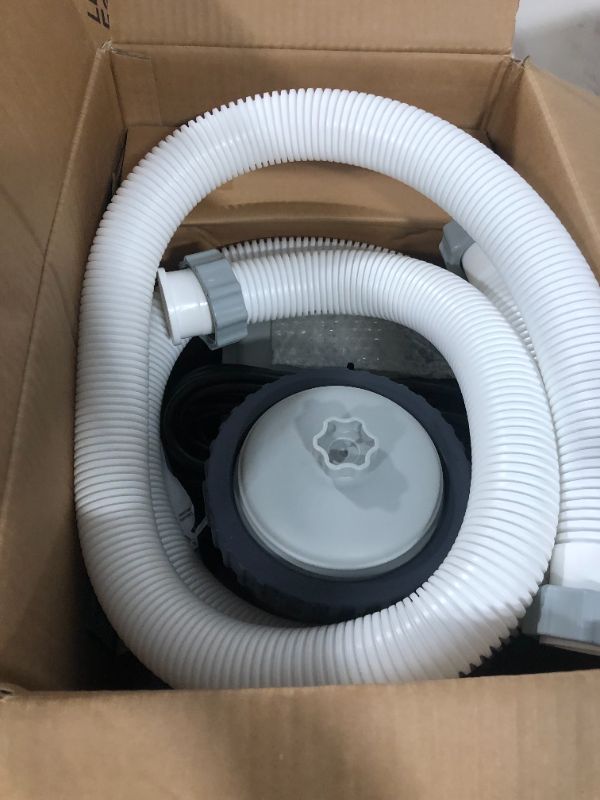 Photo 4 of **PARTS ONLY** INTEX 28635EG C1500 Krystal Clear Cartridge Filter Pump for Above Ground Pools, 1500 GPH Pump Flow Rate & Deluxe Wall Mount Surface Skimmer 1,500 Gallons Per Hour 1,500 Gallons Per Hour Filter Pump + Skimmer