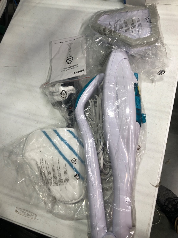 Photo 1 of 10-in-1 Steam Mop Triangle Collapses Mop With Detergent Chamber and Detachable Handheld Steam Cleaner, Multipurpose Adapter Accessories,Floor Steamer,2 Pads,1450W Fast and Powerful Steam,Model MU-LAZO