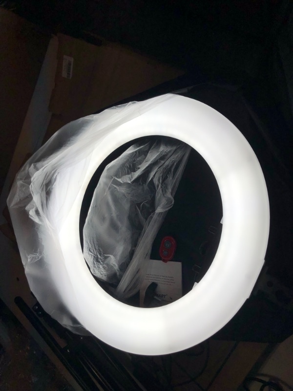 Photo 5 of EMART 18-inch Ring Light with Stand, 65W Big Adjustable 3200-5500K LED Ringlight with Ultra-wide Lighting Area for Camera Photography, YouTube Videos, Makeup, Kit: Phone Holder, Remote, Soft Tube, etc