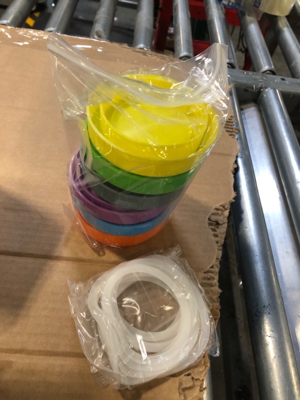 Photo 1 of  2 pack***HELPFUL HOME Mason Jar Lids, Canning Lids - Leakproof, Easy to Use, Versatile Usage, Bright & Colorful, Dishwasher Safe, Fits BALL, KERR & More, Pack of 12 (6 Wide Mouth & 6 Regular Mouth)
