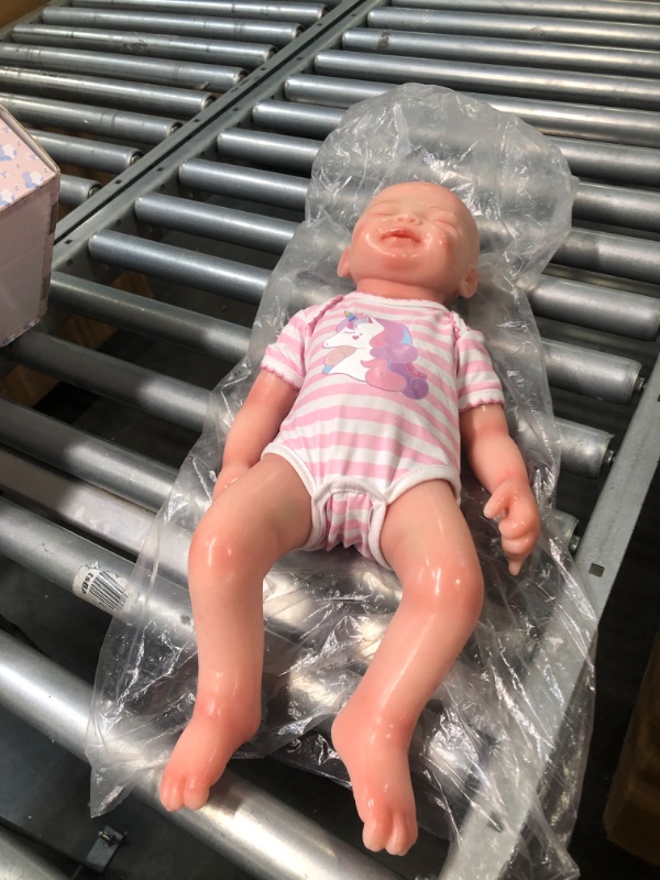 Photo 1 of AISITE Full Silicone Baby Dolls - 18 Inch Reborn Baby Doll Girl Sleeping, Realistic Newborn Baby Doll Silicone Full Body (Eyes Closed) girl Light Makeup