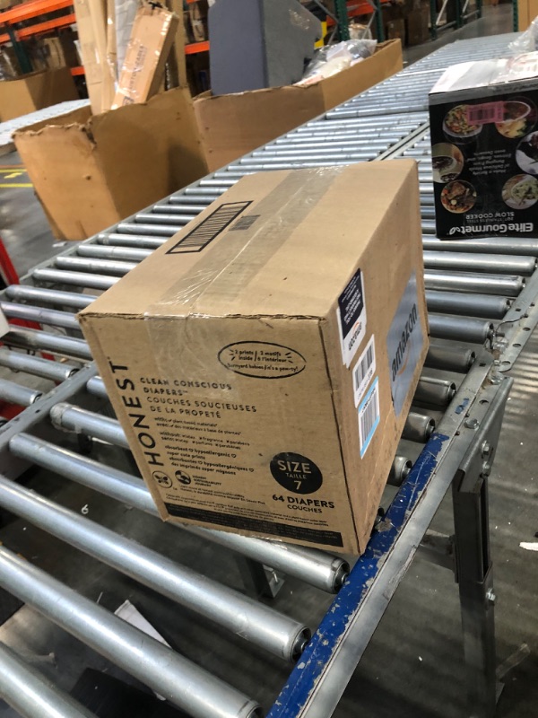 Photo 1 of The Honest Company Clean Conscious Diapers | Plant-Based, Sustainable | Barnyard Babies + It’s A Pawty | Super Club Box, Size 7 (41+ lbs), 64 Count Size 7 (64 Count) Barnyard Babies + It's a Pawty