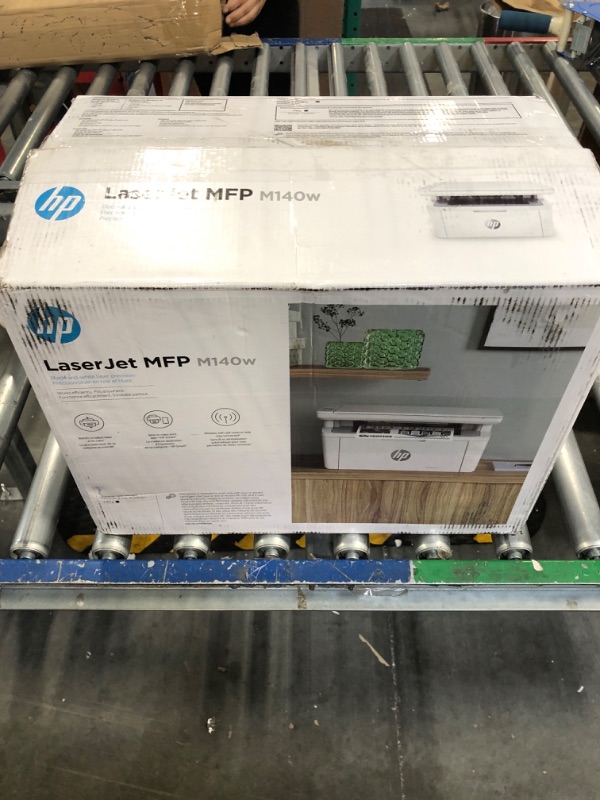 Photo 2 of HP LaserJet MFP M140w Wireless Black and White All-in-One Printer (7MD72F), White New Version: M140w