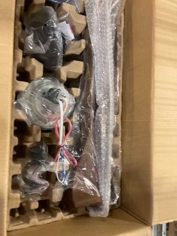 Photo 1 of *** NOT FUNCTIONAL**** SELLING AS PARTS*****
Ceiling Fans with Lights and Remote, 52 Inch Large Airflow Indoor Ceiling Fans with Quiet DC Motor and 3 Colour Temperature Black Noiseless ABS Fan Blades (Dark Woodgrain)
