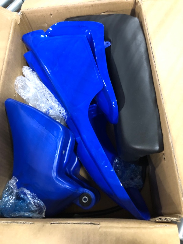 Photo 3 of Fender Body Seat Gas Tank Kit Plastic Blue Replacement for Yamaha PW50 PY50