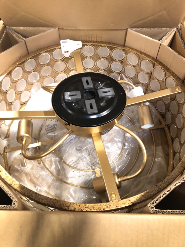 Photo 1 of Caged Ceiling Fan With Light Flush Mount Boho Enclosed Rattan Ceiling Fan and Remote Control for Bedroom Kitchen Small Living Room Rattan Caged Ceiling Fans with Lights