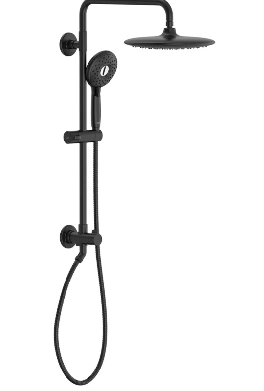 Photo 1 of American Standard 1029072430 Spectra Versa Retrofit Shower System with Rain Showerhead, Matte Black ***MISSING HARDWARE***
