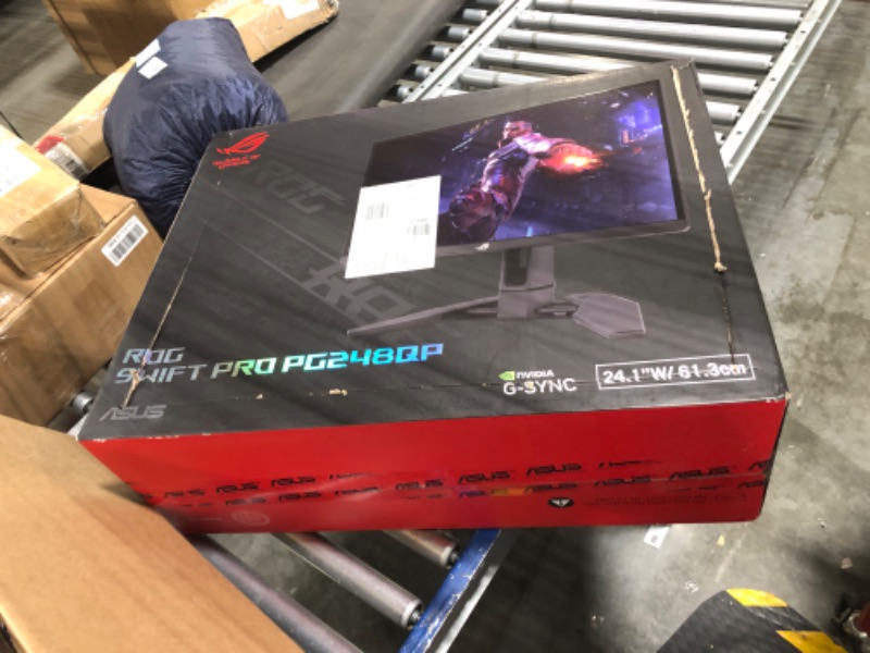 Photo 2 of ASUS ROG Swift Pro PG248QP NVIDIA G-SYNC esports gaming monitor -24.1-inch FHD, 540 Hz (OC), Esports-TN panel, NVIDIA Reflex Analyzer, ULMB 2, adjustable base, ESS codec, DisplayHDR400, 3year warranty ***USED****LINE DOWN THE MIDDLE OF THE SCREEN*** MONIT