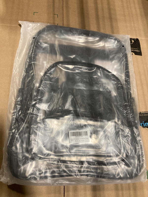 Photo 1 of Clear Backpack Heavy Duty PVC Transparent Backpack with Clear Zipper Pen Pencil Case for Sports,Work,Stadium,Security Travel,College.