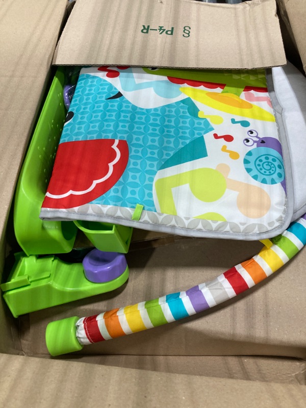 Photo 3 of Fisher-Price Baby Playmat Deluxe Kick & Play Piano Gym & Maracas with Smart Stages Learning Content, 5 Linkable Toys & 2 Soft Rattles
