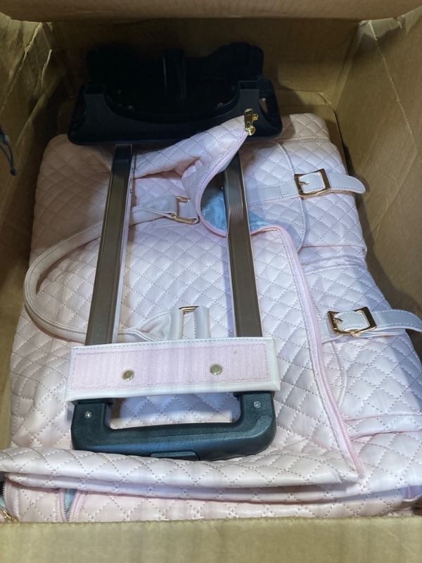 Photo 1 of ***not exact***
EMPSIGN Underseat Carry On Wheeled - 16" Carry on Bag with Wheels Multi-functional Lightweight Rolling Bag Overnight Weekender Small Suitcase for Women Men Travel Business, Dusty Pink
