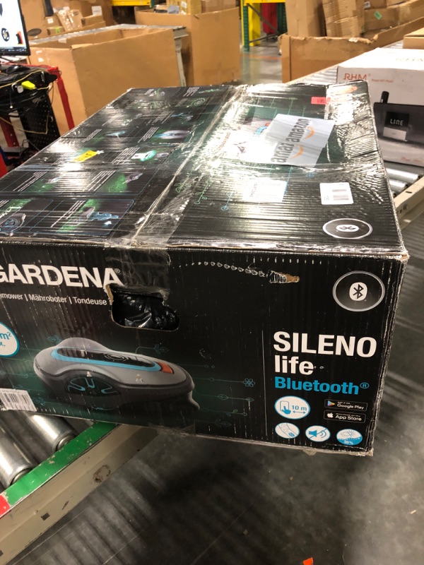 Photo 2 of **PARTS ONLY** GARDENA 15108-41 SILENO Life - Automatic Robotic Lawn Mower, with Bluetooth app and Boundary Wire, The quietest in its Class, for lawns up to 16,200 Sq Ft, Made in Europe, Grey 16,200 Sq. Ft. Life