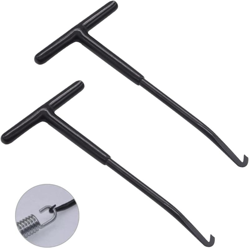 Photo 1 of 2PCS Black T-Handle Type Motorcycle Exhaust Spring Hook With Rubber Coating,Exhaust Spring Puller Tool Fit for Vehicle Brake & Riding mower platform Etc K-013-BK-2
