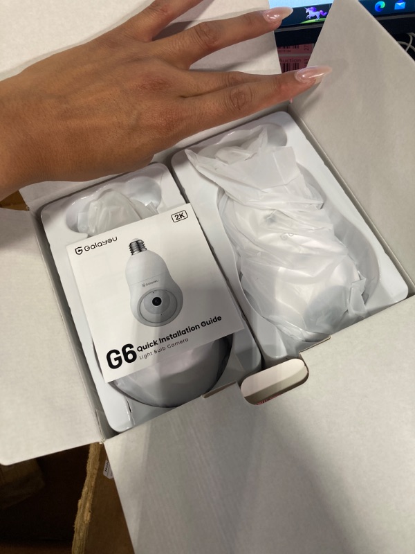 Photo 1 of GALAYOU 360 Light Bulb Security Camera - Light Socket Wireless Camera for Home Security Recording Indoor&Outdoor, WiFi Lightbulb Video Surveillance with 2K Resolution, Motion Tracking,Works with Alexa 2 Count (Pack of 1)