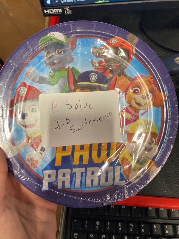 Photo 1 of Paw Patrol Adventures Round Plates, 7'' (8 Count) - Vibrant All-Character Design Paper Plates, Perfect for Themed Birthday Parties & Celebrations Paper Dessert Plate