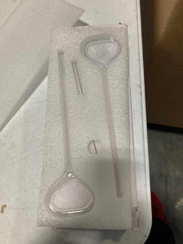 Photo 1 of Anti Wrinkle Straw 2pcs, Reusable Glass Straw for Stanley Cup, Anti Wrinkle Drinking Straw Curved, Lip Straw for Wrinkles, Sideways Straw Wrinkle Free, Prevent Wrinkle Straw