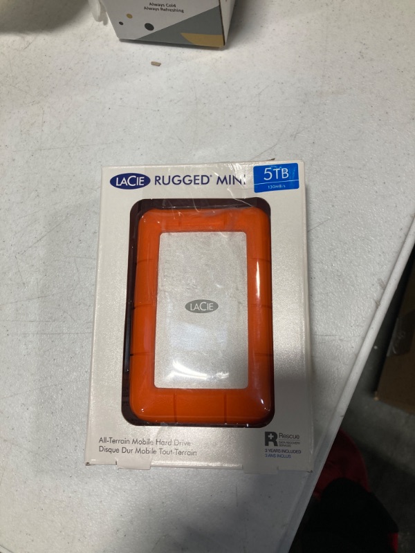 Photo 3 of LaCie Rugged 5TB Portable External HDD - USB 3.0/2.0 Compatible, Shock/Dust/Rain Resistant for Mac & PC, Orange, Grey