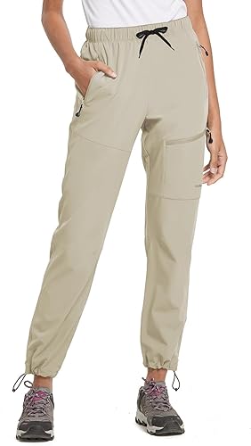 Photo 1 of BALEAF Women's Hiking Pants Quick Dry Lightweight Water Resistant Elastic Waist Cargo Pants for All Seasons