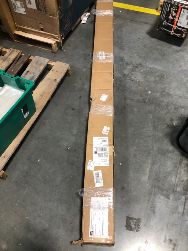 Photo 2 of *****ITEM HAS CHIPS AND CRACKS ALONG CERTAIN PIECES***** 
Pac Trim 0.375 in. x 6.000 in. x 8 ft. Primed MDF Shiplap Interior Siding (10-Pack)