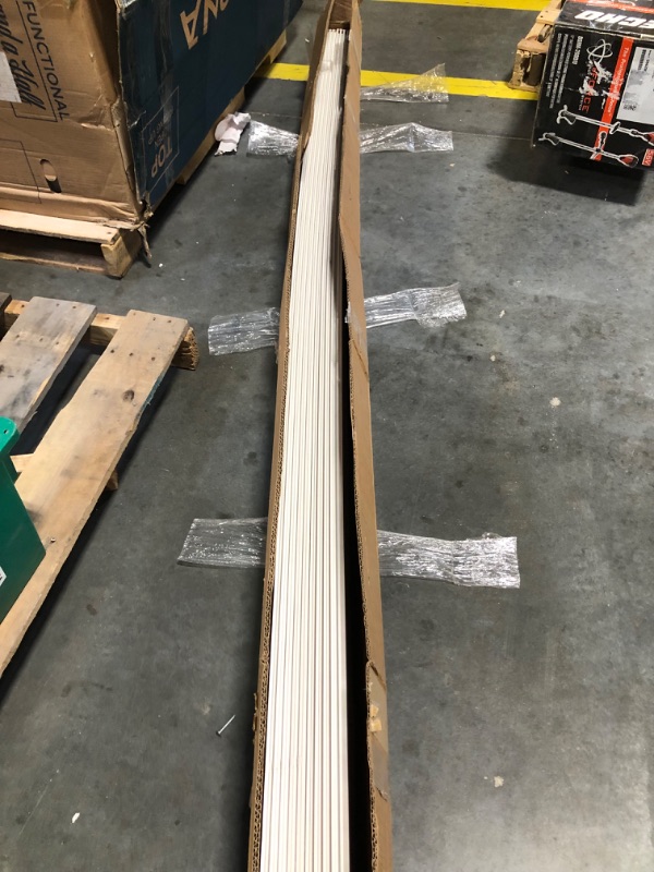 Photo 3 of *****ITEM HAS CHIPS AND CRACKS ALONG CERTAIN PIECES***** 
Pac Trim 0.375 in. x 6.000 in. x 8 ft. Primed MDF Shiplap Interior Siding (10-Pack)