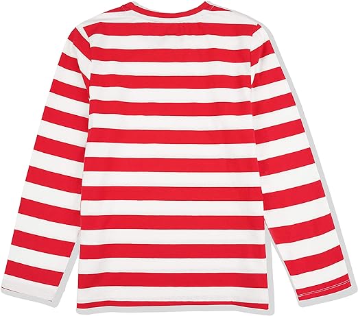 Photo 1 of ALWAYSONE Kids Cotton Tee Long Sleeve Shirts Stripe and Solid T Shirts Crewneck T-Shirt for Boys Girls  XS 3-4 