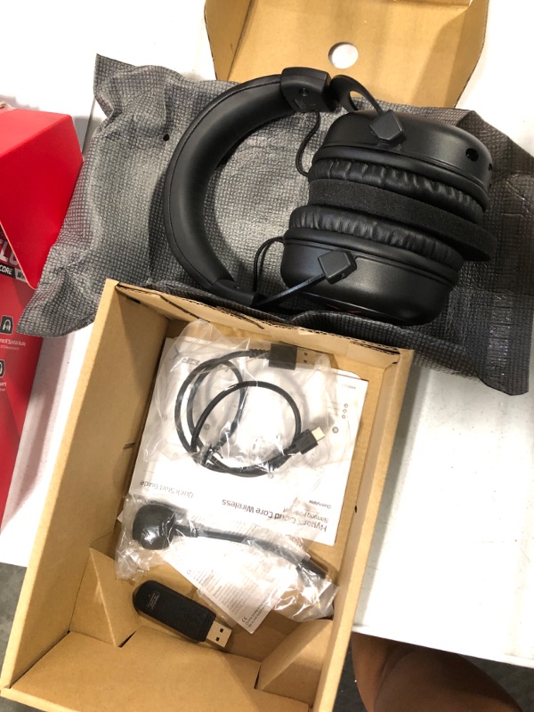 Photo 3 of ***FOR PARTS ONLY*** 

HyperX Cloud Core – Wireless Gaming Headset for PC, DTS Headphone:X Spatial Audio & SoloCast – USB Condenser Gaming Microphone, for PC, PS4, PS5 and Mac, Tap-to-Mute Sensor, Cardioid Polar