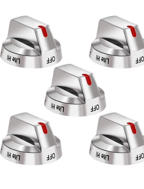 Photo 1 of [Upgraded] DG64-00473A Top Burner Control Dial Knob Range Oven Replacement Stainless Steel Compatible with Samsung Range Oven Gas Stove Knob NX58F5700WS NX58H5600SS NX58H5650WS NX58J7750SS (5pcs)
#1 Best Seller in Range Replacement Knobs