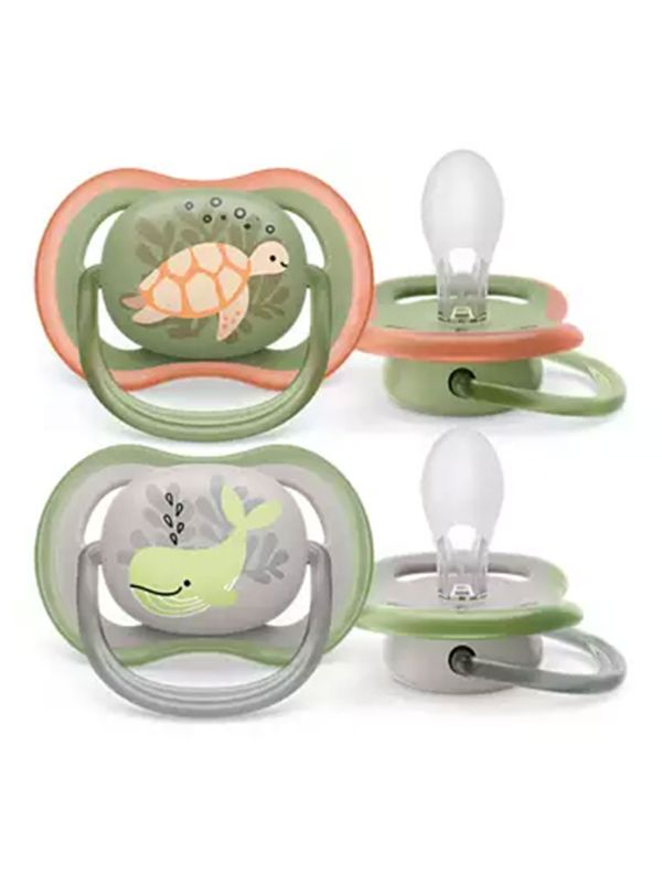 Photo 1 of Avent Philips Ultra Air Pacifier 6-18 Months - Orange Turtle/Green Whale - 2pk