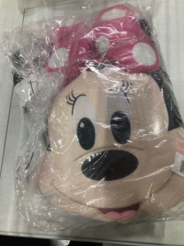 Photo 2 of Disney Classics Character Heads, Minnie Mouse, 13.5-Inch Plushie, Soft Pillow Buddy Toy for Kids, Officially Licensed Kids Toys for Ages 2 Up by Just Play