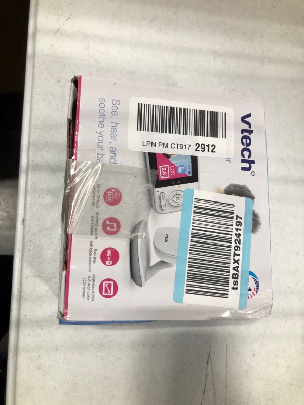 Photo 1 of **NEEDS NEW CABLE** VTech VM819 Video Baby Monitor with 19 Hour Battery Life, 1000ft Long Range, 2.8” Display & Ubbi Vertical Baby Bottle Drying Rack, Countertop Drying Rack Baby Accessory