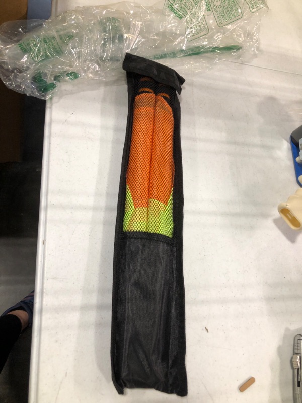 Photo 1 of 2Pcs Linesman Referee Flag, Water Proof Referee Soccer Flag with Storage Bag for Sports Match Soccer Football flag: 13.78'' x 13.78''
