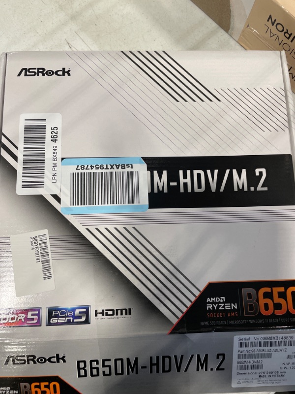 Photo 2 of ASRock B650M-HDV/M.2 Supports AMD Socket AM5 Ryzen 7000 Series Processors