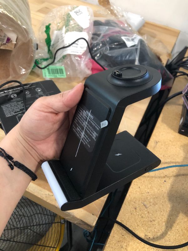 Photo 3 of *** DOESN'T CHARGE IWATCH*** Aresh Wireless Charging Station Compatible with Garmin Watch Instinct 2/ 2x/2 solar/Fenix 7/6/5 Forerunner 245/265/945/ Venu 2Plus/ 2SQ/ Vivoactive 3 4 4S, Wireless Charger with Adjustable Night Light