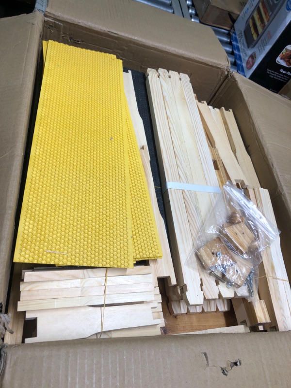 Photo 2 of 10-Frames Complete Beehive Kit, 100% Beeswax Coated Bee Hive Includes Frames and Beeswax Coated Foundation Sheet (2 Layer)